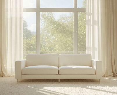 Clean, bright living room after professional upholstery cleaning in Northeast Florida