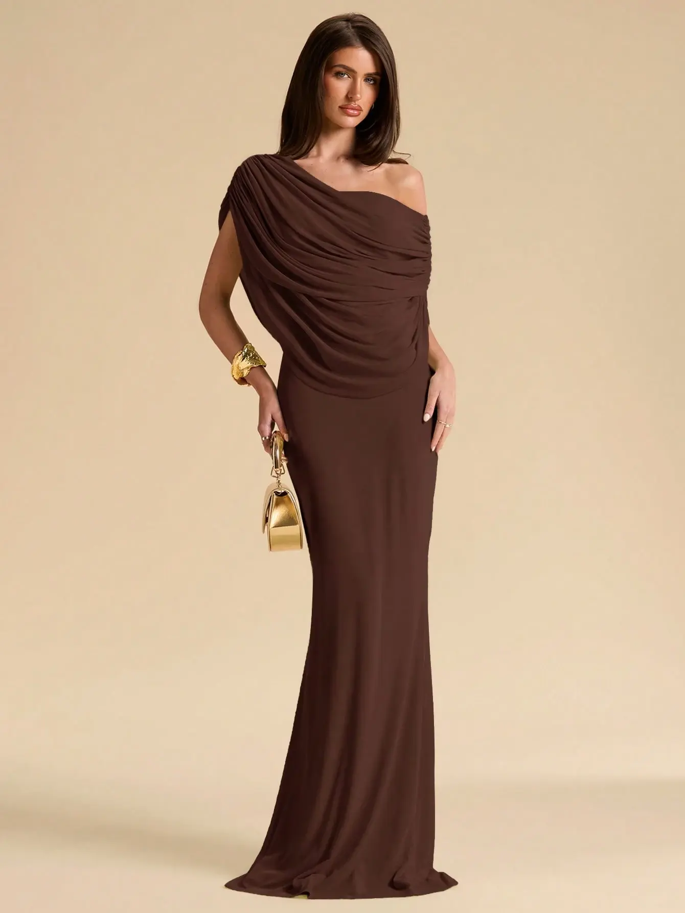 Cocoa Drape Dress