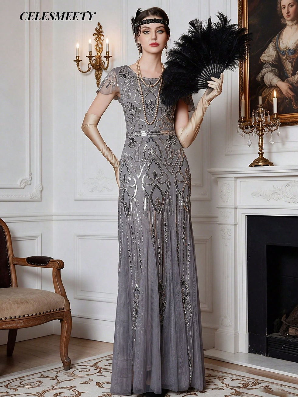 Thumbnail: Silver Gatsby Dress
