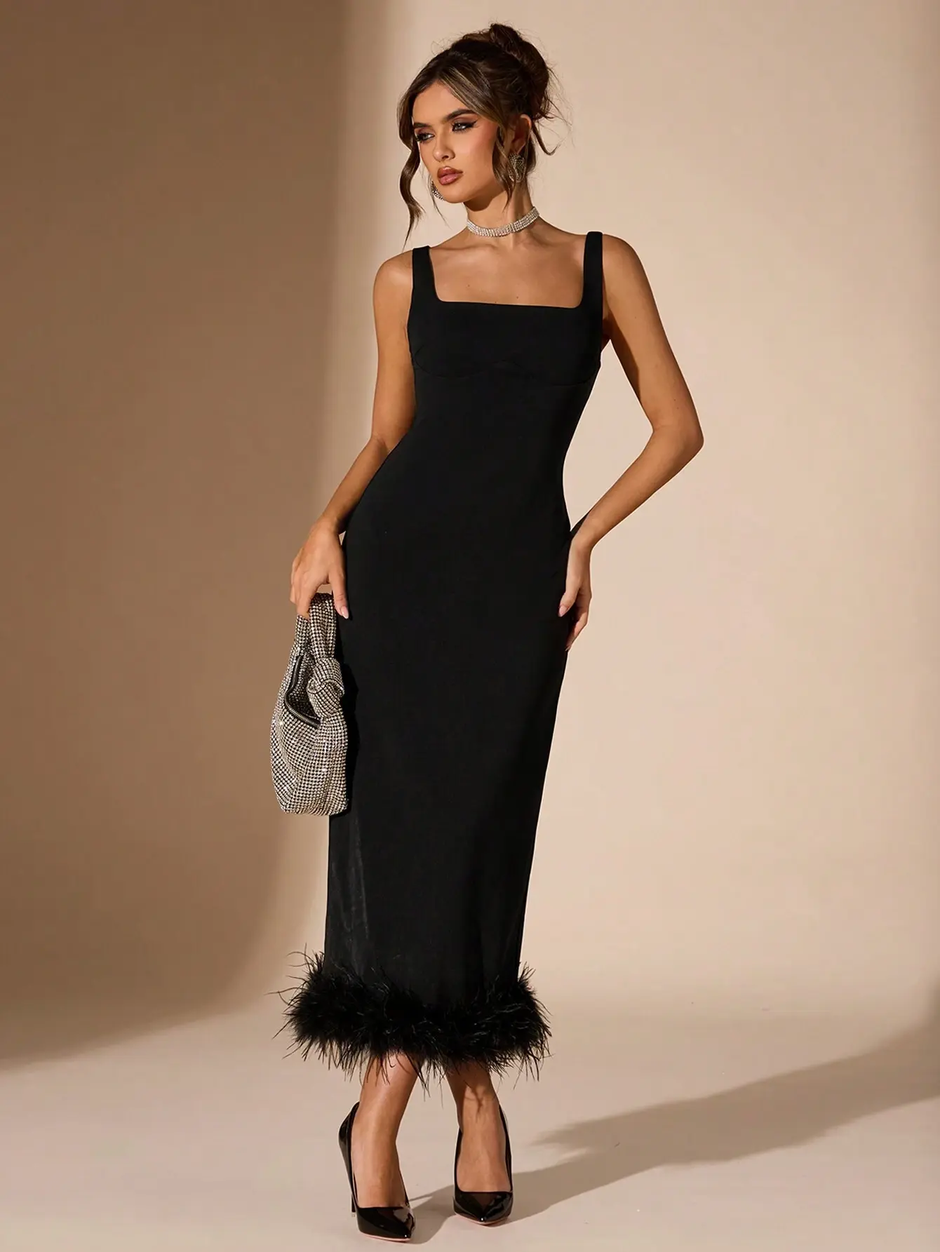 Midikleit Femme Noire