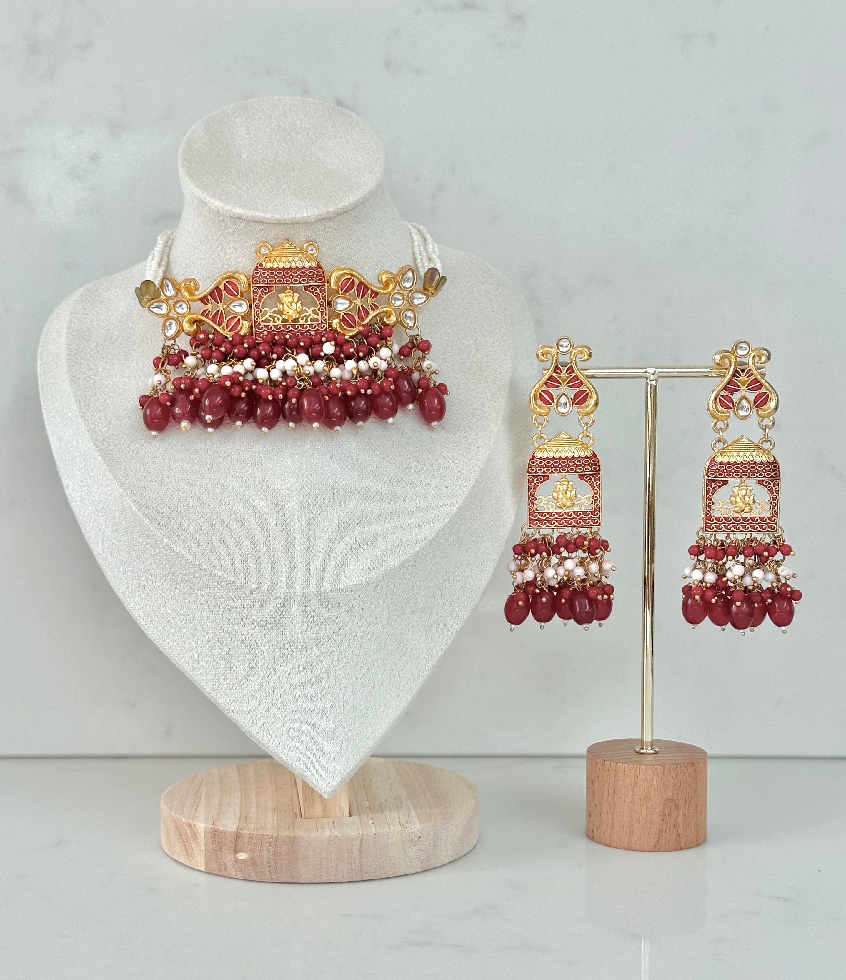 The Ganpati Set - Ruby Red