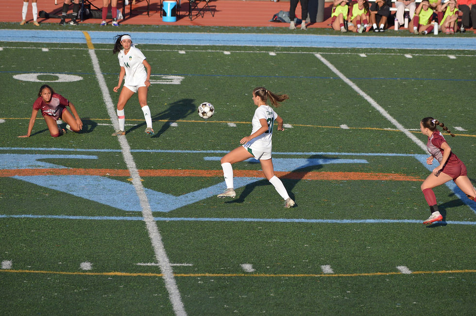 Blessed Trinity's Reese Jackson #27 looks to gain ball possession