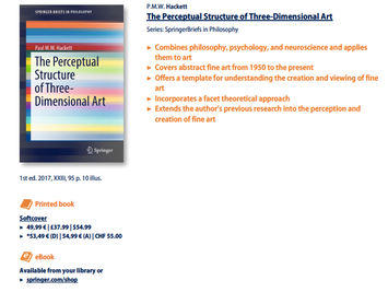 The Perceptual Structure of Three-Dimensional art is published