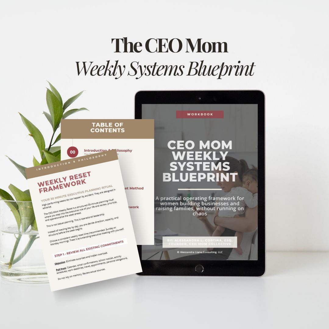 CEO Mom Weekly Systems Blueprint