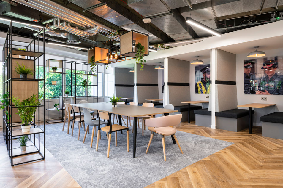 Booths and collaboration table