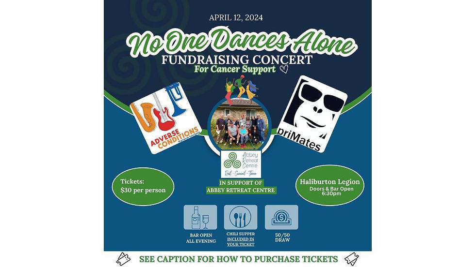 NoOne Dances Alone Fundraising Concert for Abbey Retreat Centre