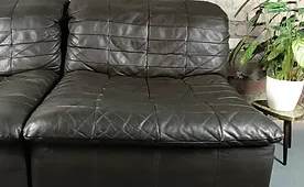 Modulares Patchwork Sofa Von Laauser Vintage Leder Couch Sessel Ledersofa Retro