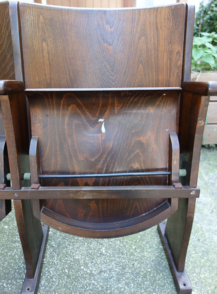 Vintage Kinositze Kinostuhl Kinosessel Sitzbank Kino Kinobank 4-Sitzer Retro