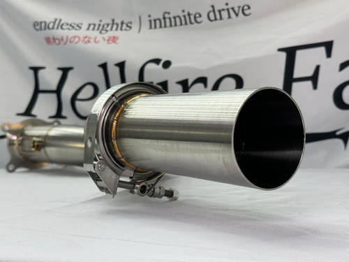 V2 Side Exit CATLESS w/ Vband Polish Tip (15-21 WRX) | Hellfire