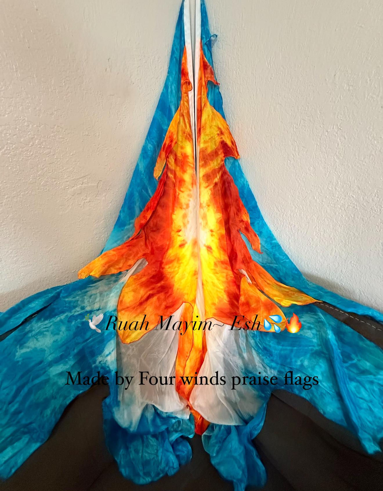 Silk Flags: Ruach Mayim-Esh (Water Fire)