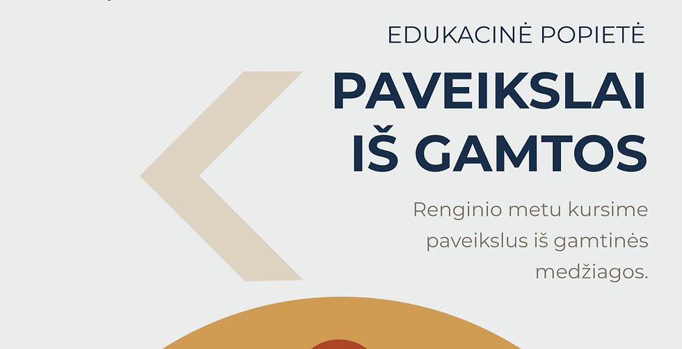 Edukacinė popietė ,,Paveikslai iš gamtos“ Žilinuose