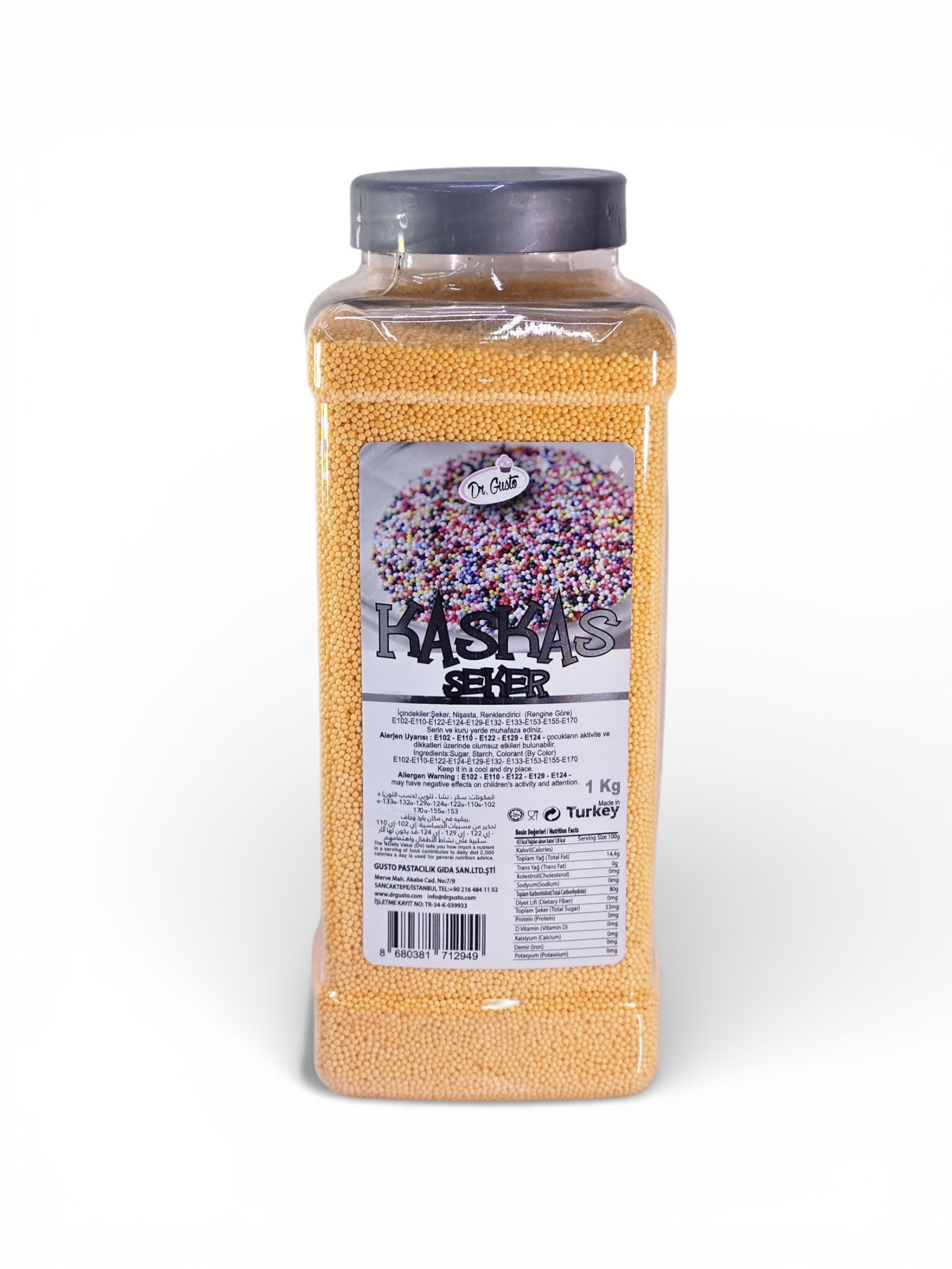 DR.GUSTO KASKAS ŞEKERİ TURUNCU