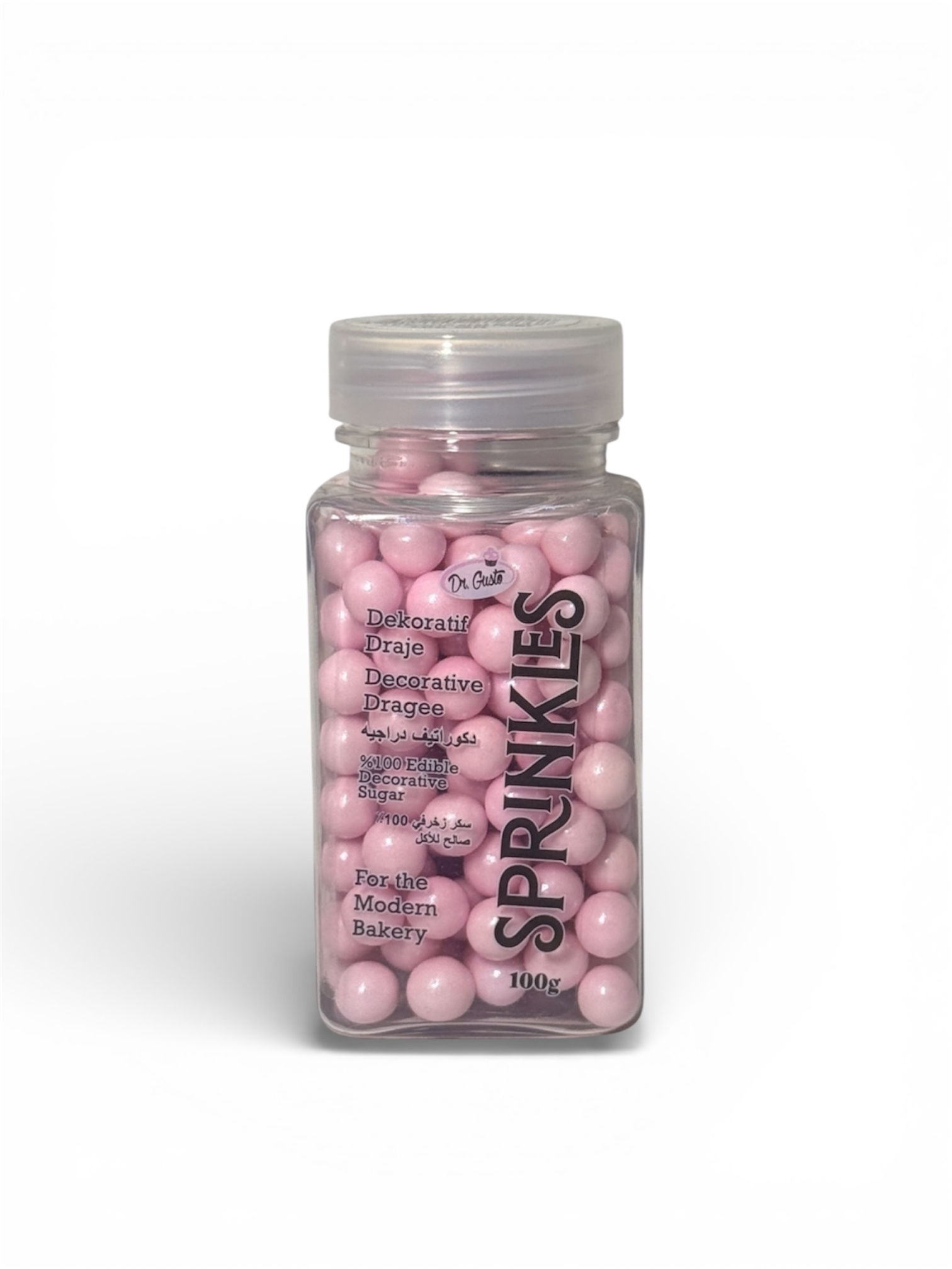 Dr.Gusto 8 mm Bebe Pembe Boncuk Şeker 100 gr