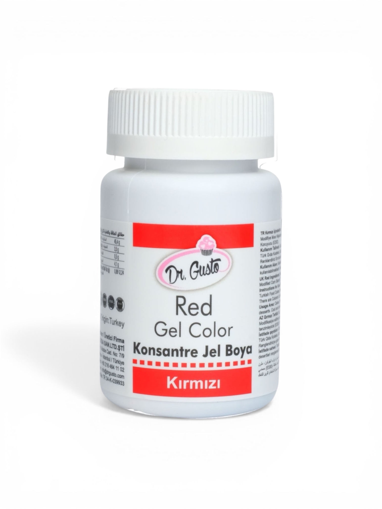 DR.GUSTO 100 GR JEL BOYA ŞİŞE KIRMIZI