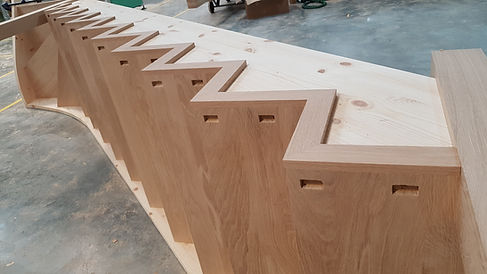 staircase manufacturing in progress