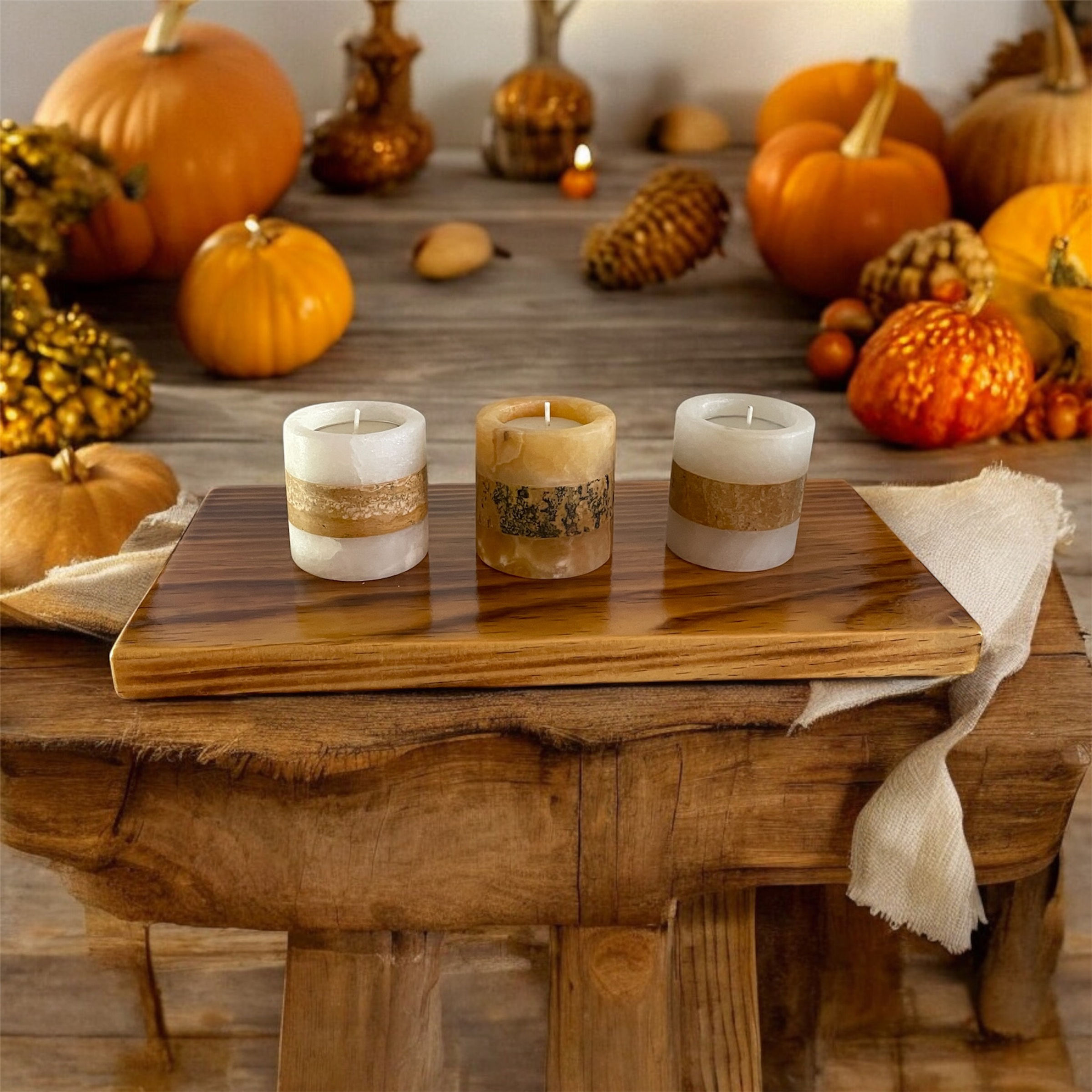 Set de portavelas cilíndricos