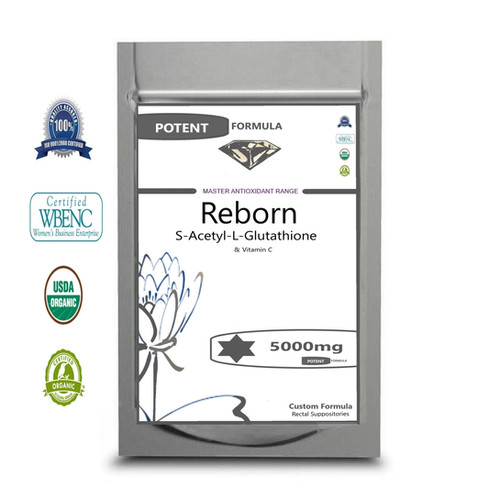 reborn glutathione suppositories 35 x 5000mg S-Acetyl-L- Glutathione Rectal Suppositories