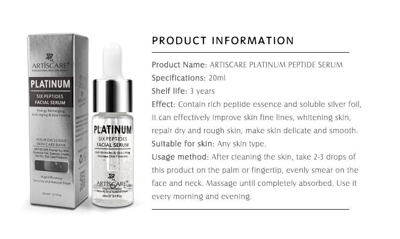 Thumbnail: 20ml Platinum Six Peptides Whitening Facial Serum