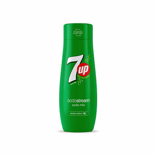 SodaStream 7Up Soda Mix Syrup bottle on white background
