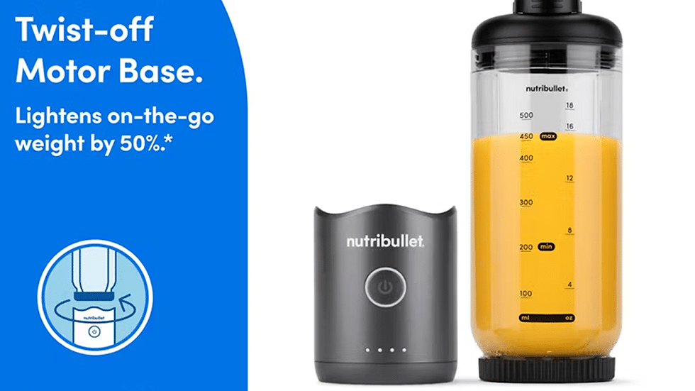 Thumbnail: Nutribullet® Flex™ Portable Smoothie Maker, Rechargeable, Detachable Cup, Grey