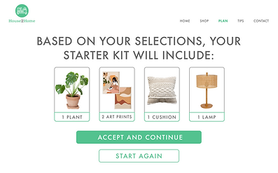 Hi-Fi Starter Kit Contents screen, first and second iteration comparison (1 of 2)