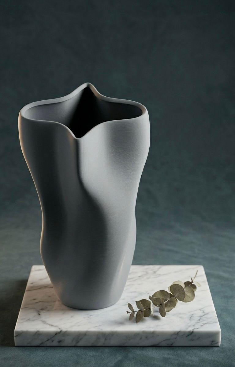 Vaso Decorativo Moderno Escultural 23cm Design Orgânico
