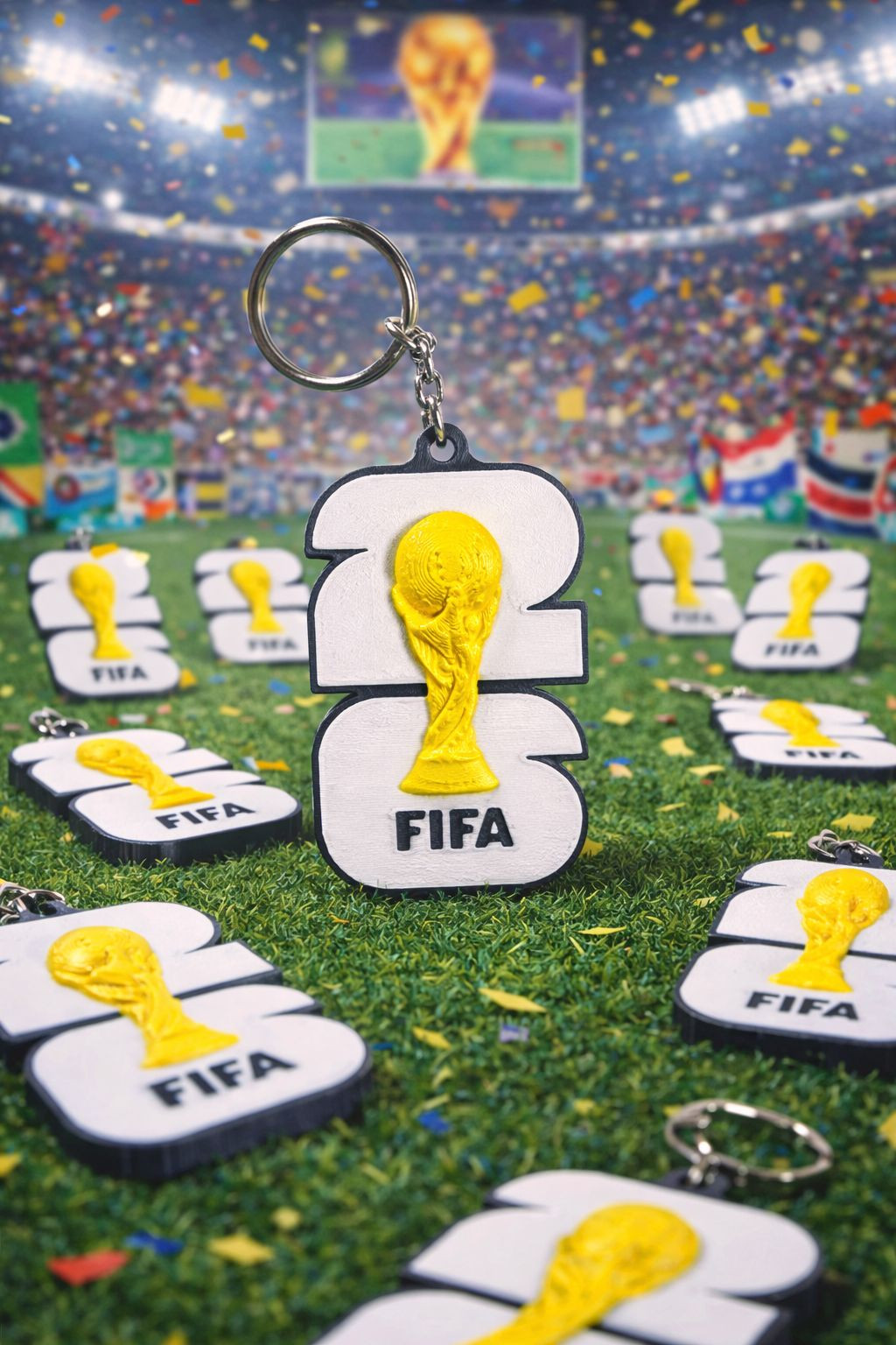 Kit com 10 Chaveiros FIFA 2026