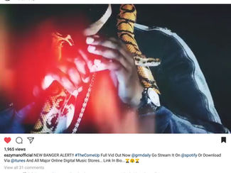 EazyMan just released new video for his track, The Come UpFeaturing our Peruvian Rainbow Boa Snake,