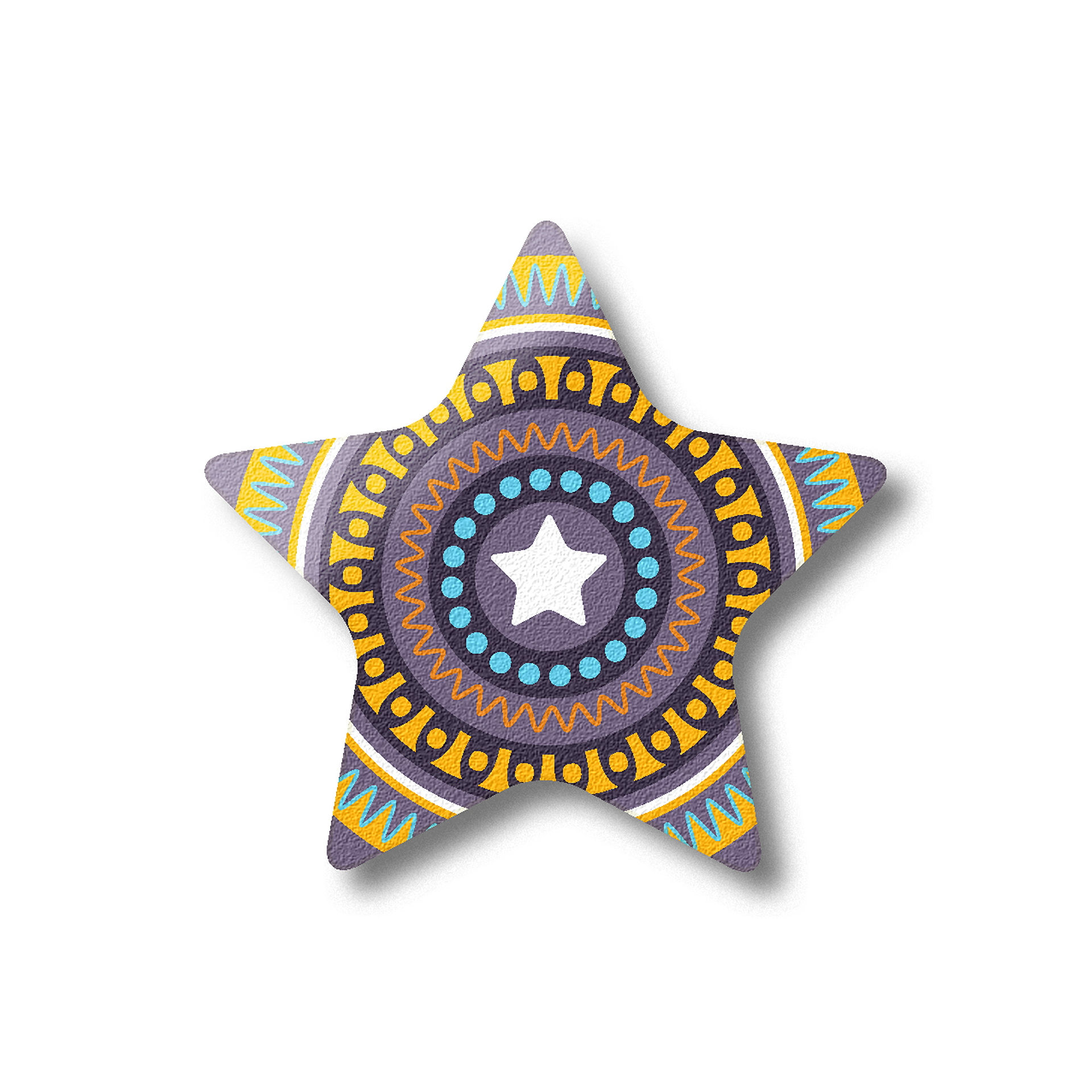 Colourful Star shaped fridge magnet