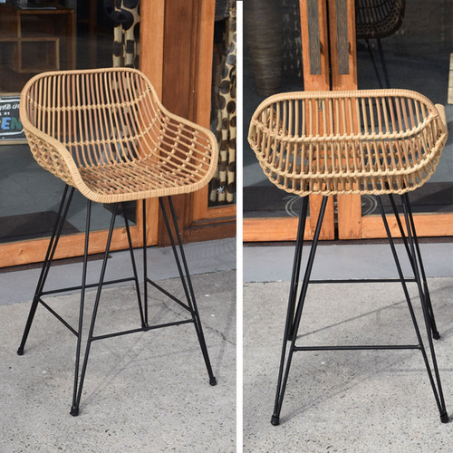 BALI シンセティックラタン×アイアン カウンターチェア | kanmuryou