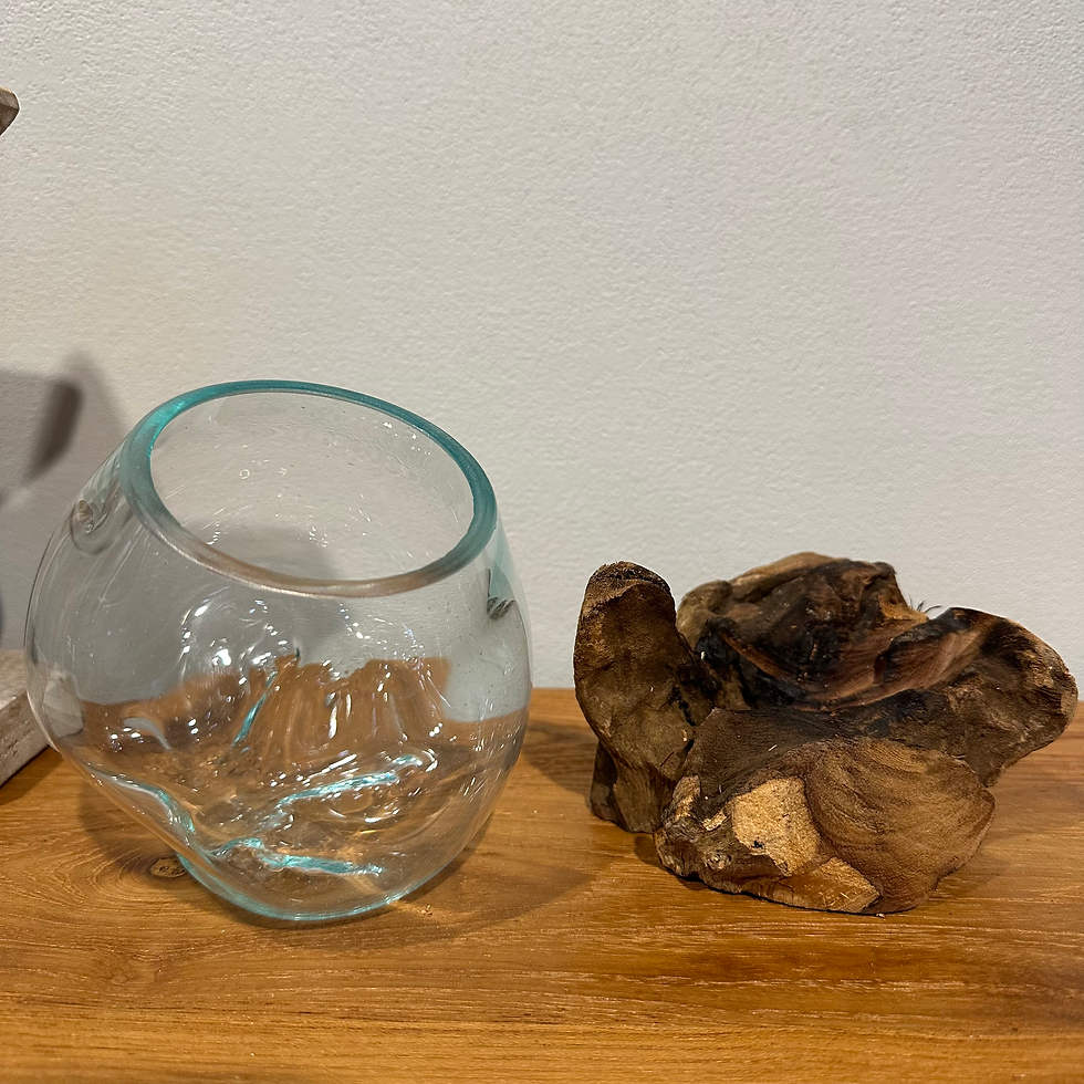 サムネイル： バリ島流木ガラス　w16×d14×h15cm 水槽　アクアリウムメダカ水槽103