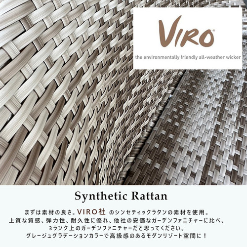 BALI シンセティックラタン リゾートガーデンソファ4点セット villa