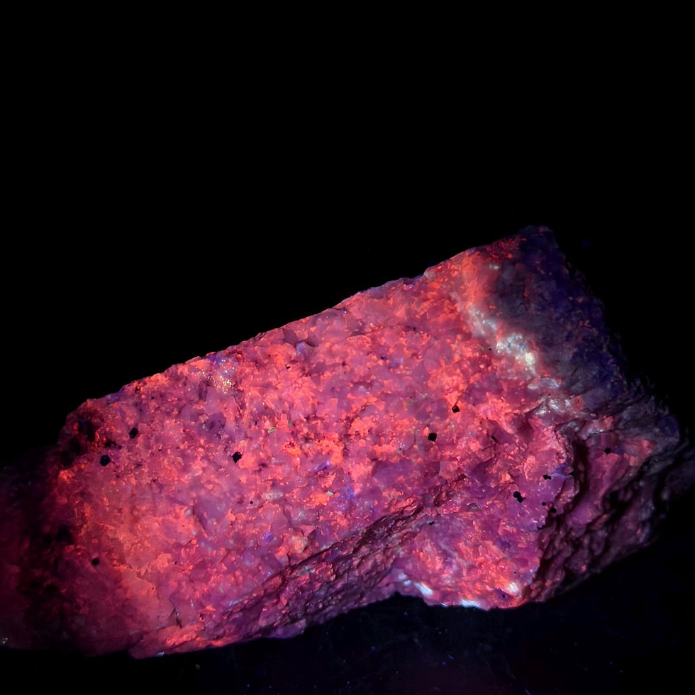 Thumbnail: Fluorescent Minerals, UV Reactive Calcite & Aragonite Mineral Specimen, 263g