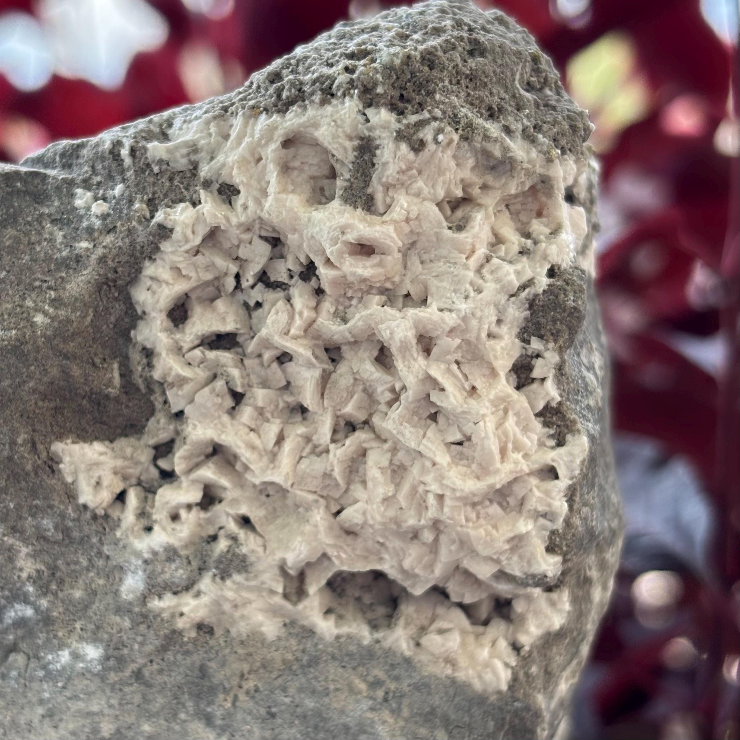 Dolomite Crystal Cluster on Matrix | Ontario Gypsum Mineral Specimen | 1300g