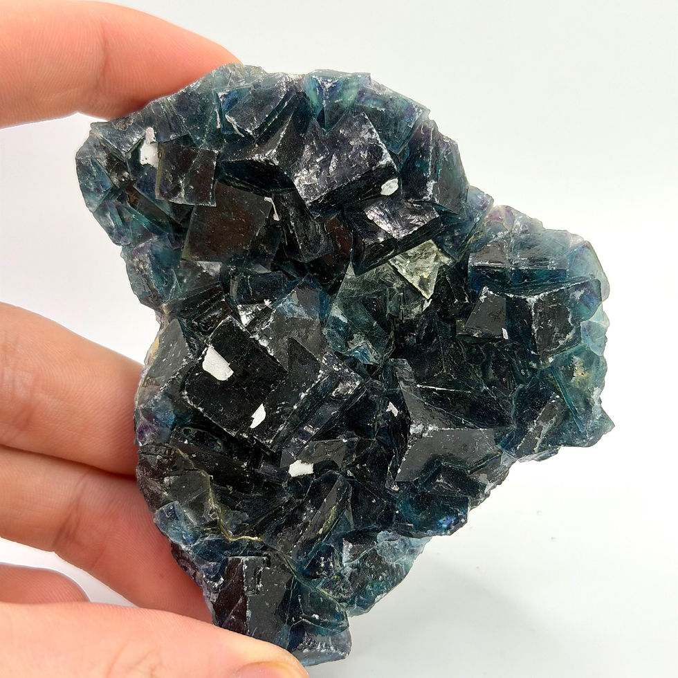 Thumbnail: Blue Okorusu Fluorite Cluster, Purple Butterfly Pocket, Namibia, 251g