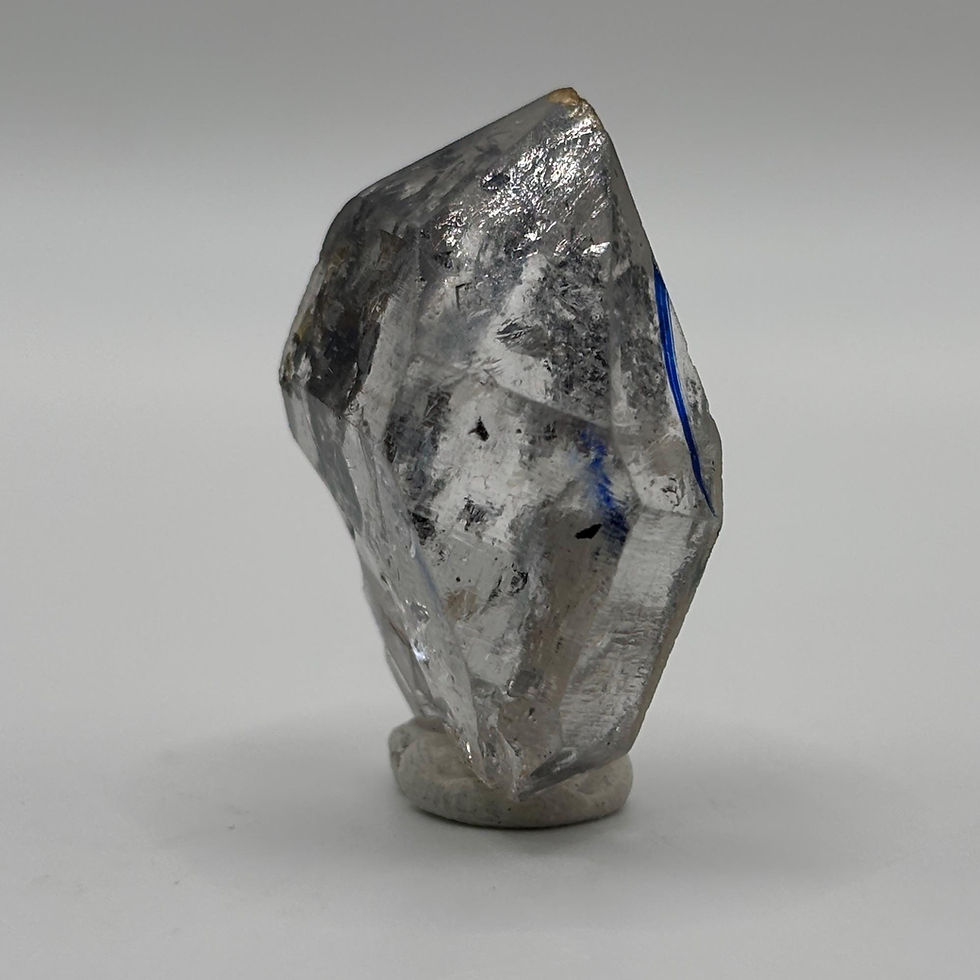 Thumbnail: Enhydro Quartz with Moving Graphite Enhydro, Rare Mineral Specimen, Natural