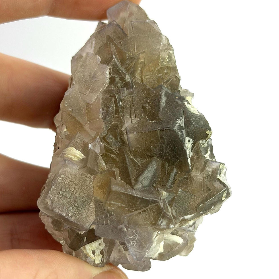 Thumbnail: Blue Fluorite Cluster, Natural Cubic Fluorite Crystal, 137g