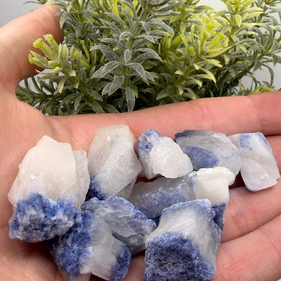 Thumbnail: Dumoriterite Quartz Crystal, Natural Dumortierite Included Quartz Mineral