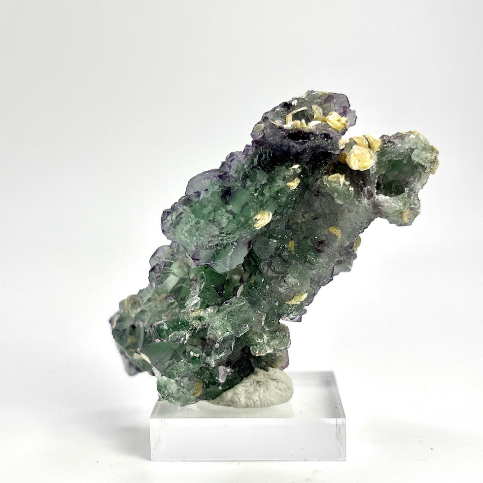 Thumbnail: Green Erongo Fluorite Cluster, Natural Mineral Specimen, Namibia, 24g