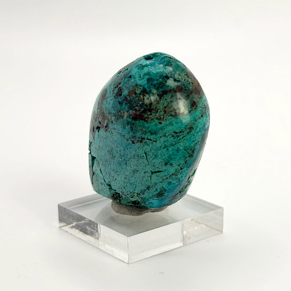 Thumbnail: Chrysocolla Tumble Stone, Polished Natural Malachite Mineral Specimen, 24g