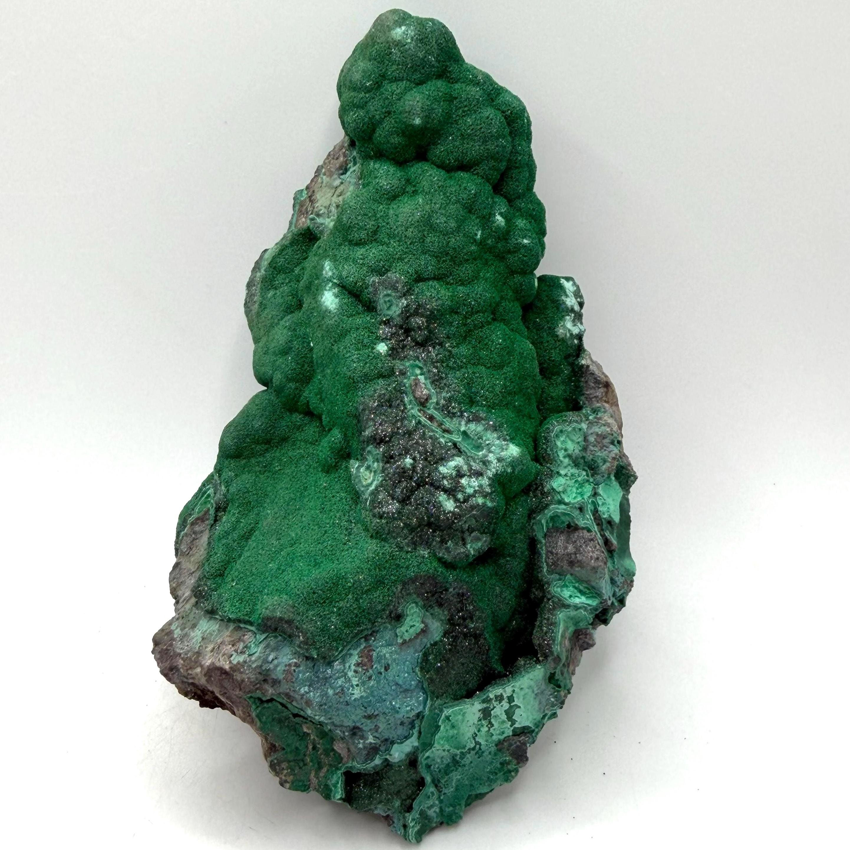 Botryoidal Malachite with Chrysocolla Specimen, Natural Crystal, Democratic
