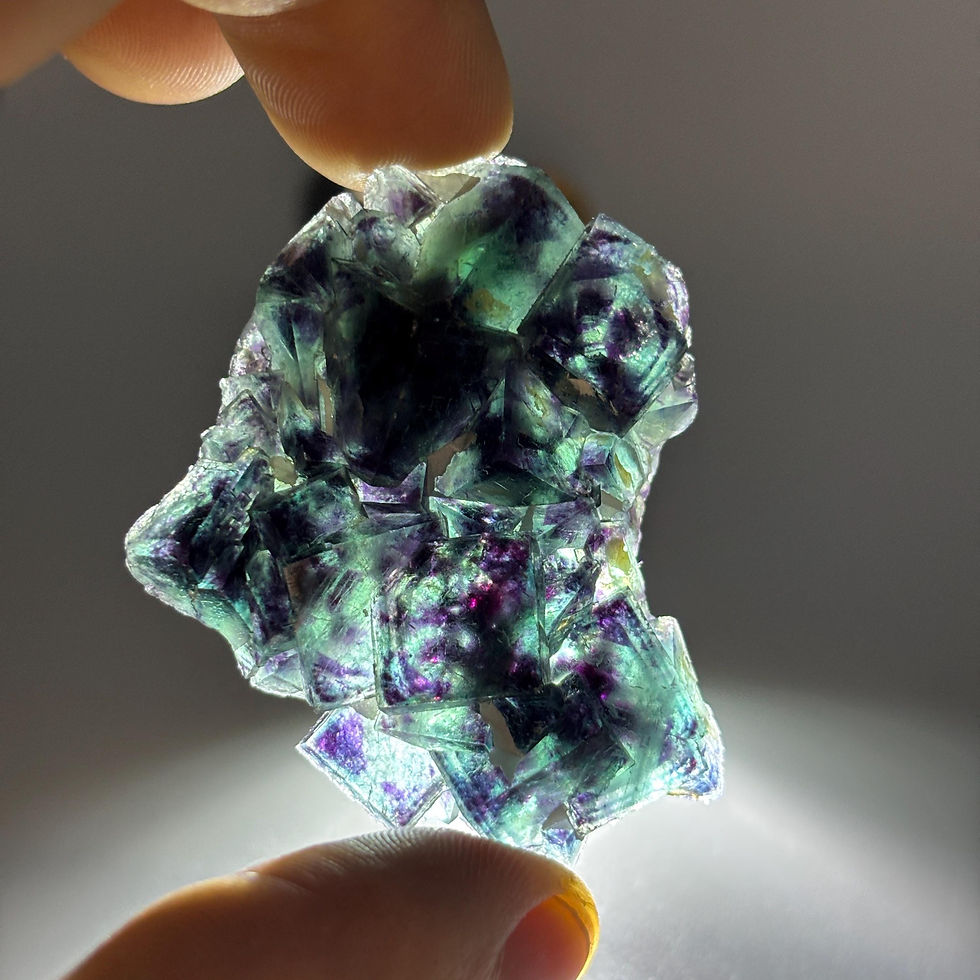 Thumbnail: Butterfly Pocket Fluorite Crystal, Natural Blue Fluorite Specimen, Okorusu