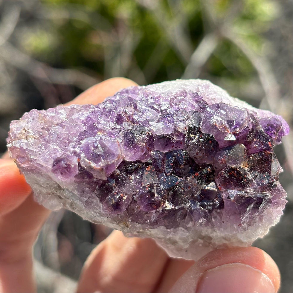 Thumbnail: Thunder Bay Amethyst Specimen: Natural Crystal with Hematite Inclusions (88g)
