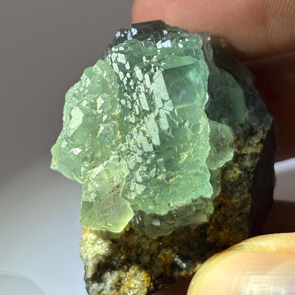 Thumbnail: Blue Stepped Fluorite Crystal, Yaogangxian Mineral Specimen, 44g