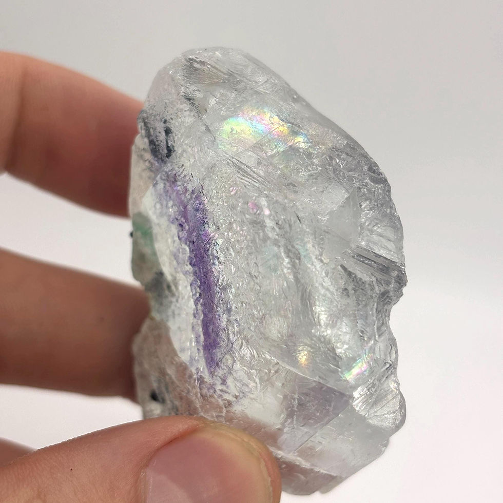 Thumbnail: Spinel Law Twin Fluorite Crystal, Natural Erongo Mountains Mineral Specimen