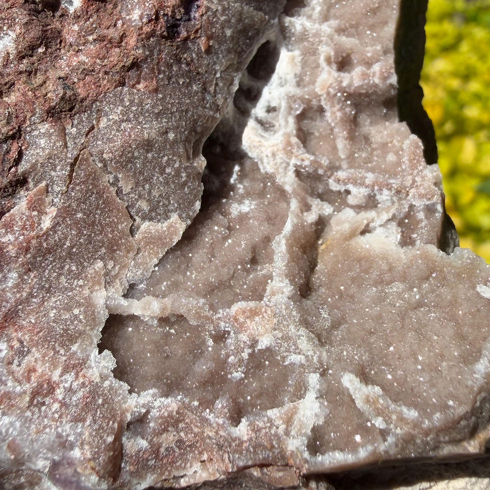 Thumbnail: Purple Fluorite with Quartz Crystal - Tombstone, Arizona