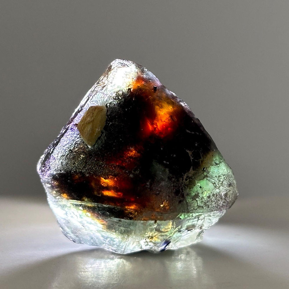 Thumbnail: Red Alien Eye Fluorite Crystal, Erongo Mountains Namibia, 15g