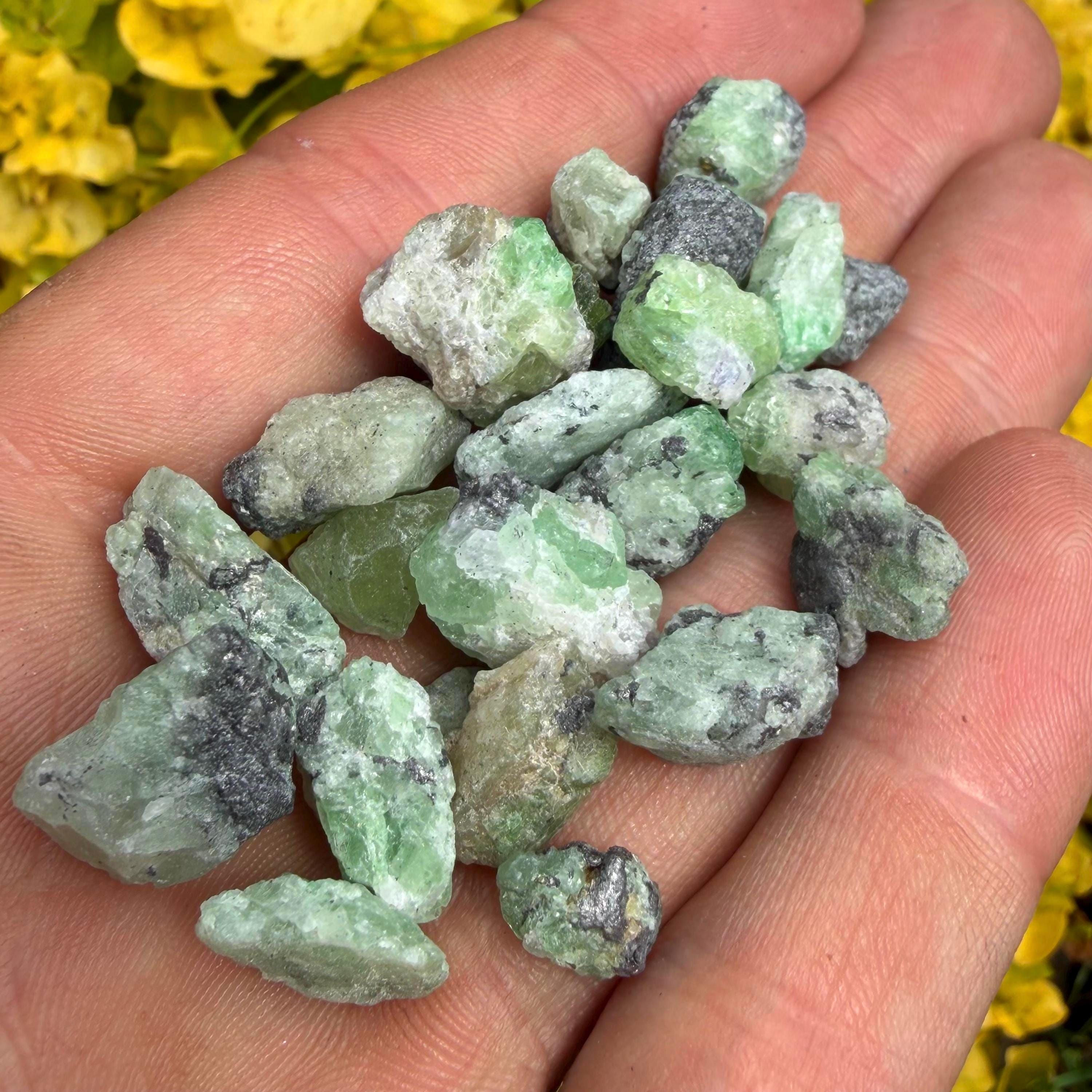 Raw Tsavorite Garnet Crystal Specimen from Tanzania