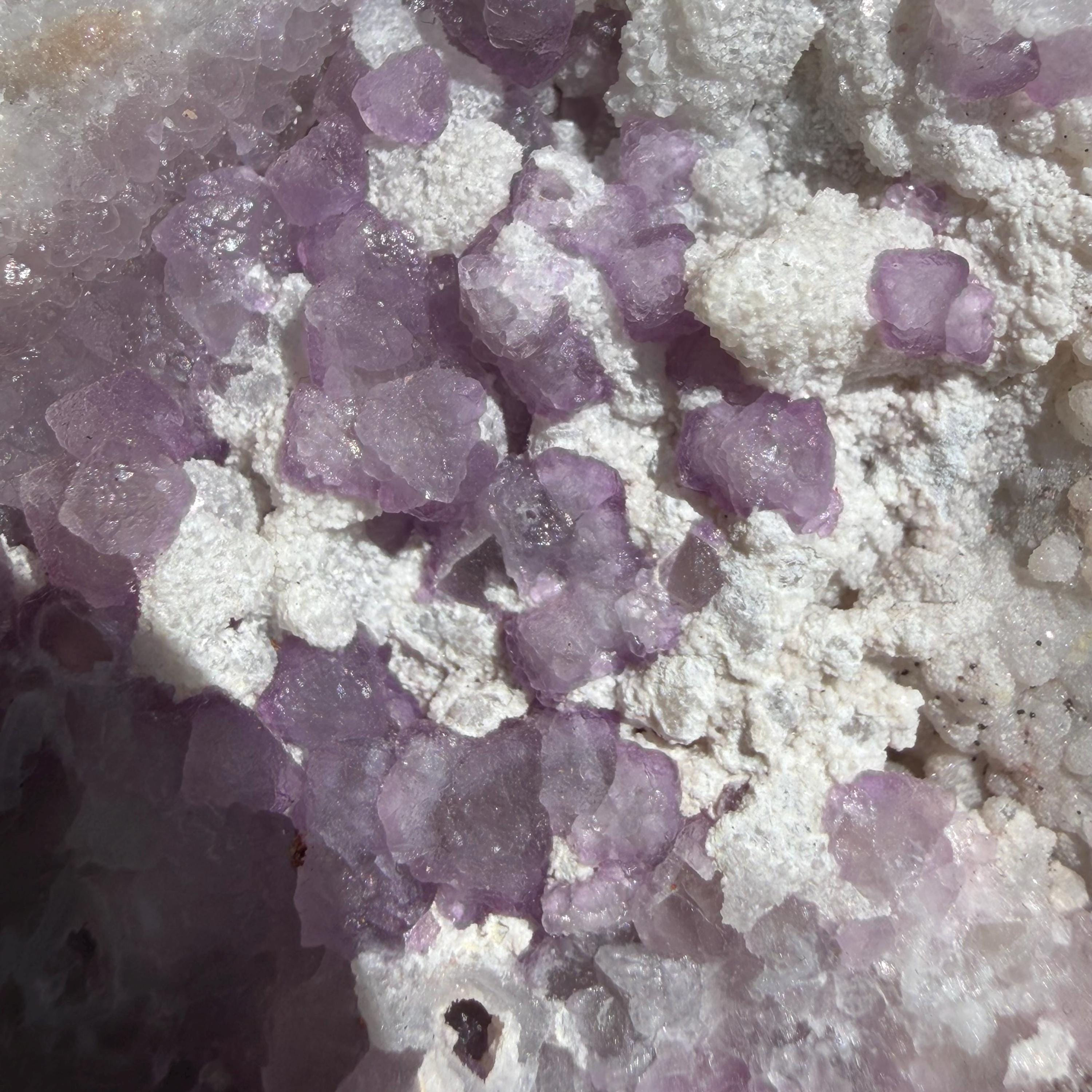 Purple Fluorite with Quartz Crystal - Tombstone, Arizona