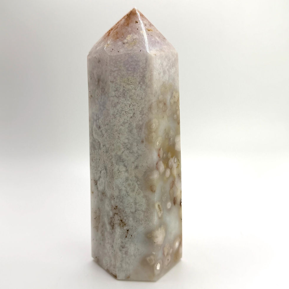Thumbnail: Large Flower Agate Tower, Natural Agate Crystal Point, 489g